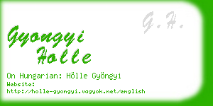 gyongyi holle business card