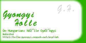 gyongyi holle business card